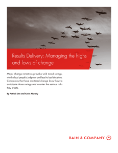 Results Delivery: Managing the highs and lows of change