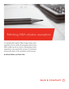 Rethinking M&amp;A valuation assumptions