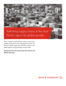 Rethinking supply chains in the Asia-