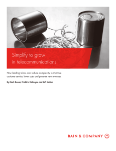 Simplify to grow in telecommunications