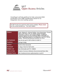 Centrifugal LabTube platform for fully automated DNA integrated, low-cost heating system