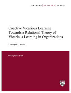 Coactive Vicarious Learning: Towards a Relational Theory of Vicarious Learning in Organizations