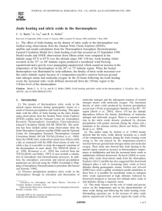 Joule heating and nitric oxide in the thermosphere