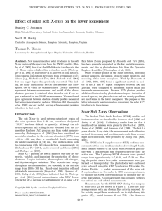 Eﬀect of solar soft X-rays on the lower ionosphere