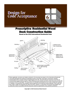 Prescriptive Deck Construction Guide  2012 International Residential Code