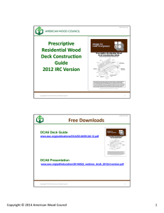 Prescriptive  Residential Wood Residential Wood  Deck Construction 