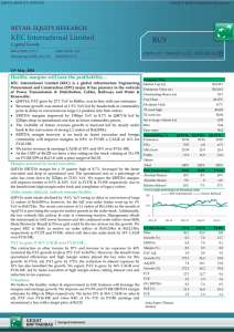 RETAIL EQUITY RESEARCH  Healthy margins will tune the profitability…