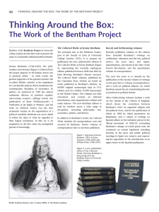 46 THINKING AROUND THE BOX: THE WORK OF THE BENTHAM PROJECT