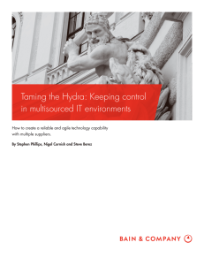 Taming the Hydra: Keeping control in multisourced IT environments with multiple suppliers.