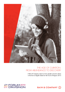 The age of curaTion: from abundance To discovery