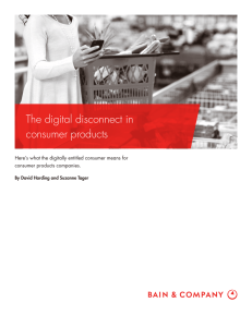The digital disconnect in consumer products consumer products companies.
