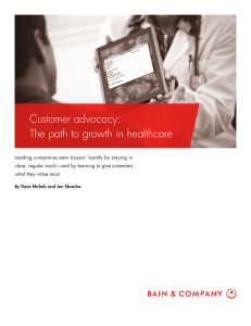 Customer advocacy: The path to growth in healthcare