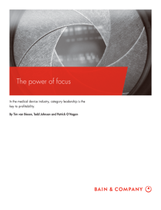 The power of focus key to proﬁ tability.