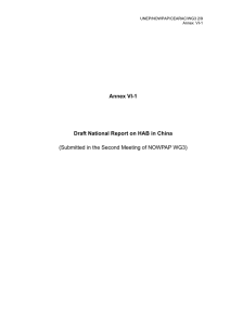 Annex VI-1 Draft National Report on HAB in China