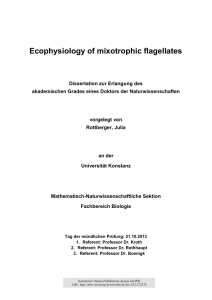 Ecophysiology of mixotrophic flagellates