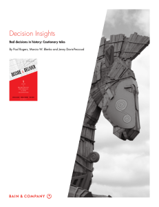Decision Insights Bad decisions in history: Cautionary tales