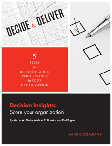 Decision Insights: Score your organization
