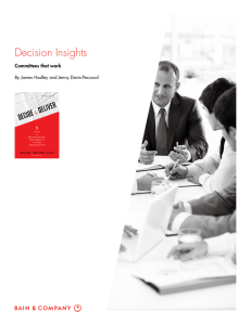 Decision Insights Committees that work By James Hadley and Jenny Davis-Peccoud