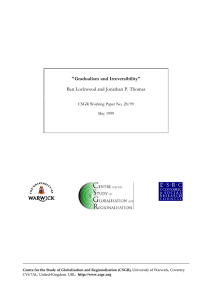 &#34;Gradualism and Irreversibility&#34; Ben Lockwood and Jonathan P. Thomas May 1999