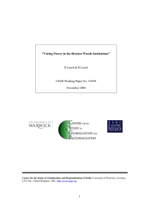 “Voting Power in the Bretton Woods Institutions”