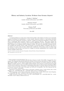 History and Industry Location: Evidence from German Airports