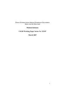 Michela Redoano  CSGR Working Paper Series No. 222/07 March 2007