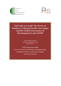 Full Faith in Credit? The Power of Development by the UNDP