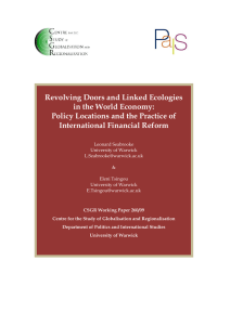 Revolving Doors and Linked Ecologies in the World Economy: International Financial Reform