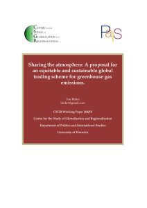 Sharing the atmosphere: A proposal for an equitable and sustainable global