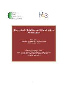 Conceptual Globalism and Globalisation: An Initiation