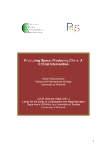 Producing Space, Producing China: A Critical Intervention