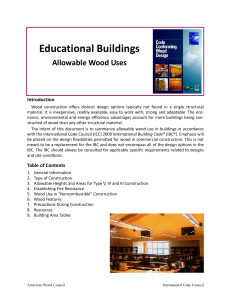Educational Buildings Allowable Wood Uses Introduction