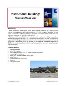 Institutional Buildings Allowable Wood Uses Introduction