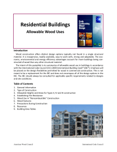 Residential Buildings Allowable Wood Uses Introduction