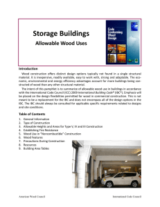 Storage Buildings Allowable Wood Uses Introduction