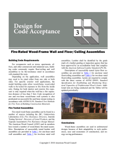 Fire-Rated Wood-Frame Wall and Floor/Ceiling Assemblies Building Code Requirements