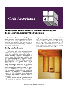 Component Additive Method (CAM) for Calculating and Demonstrating Assembly Fire Resistance