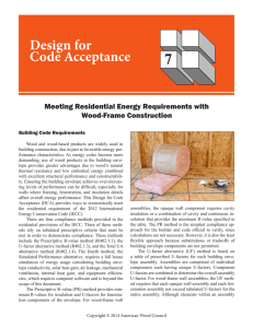 Meeting Residential Energy Requirements with Wood-Frame Construction Building Code Requirements