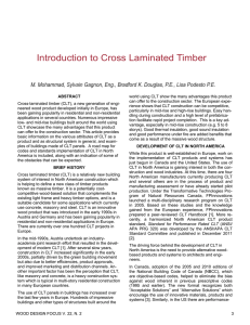 Introduction to Cross Laminated Timber