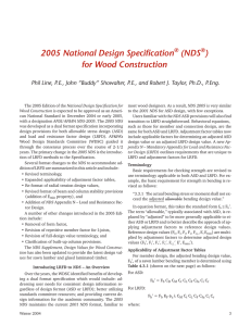 2005 National Design Specification (NDS ) for Wood Construction