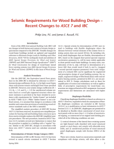Seismic Requirements for Wood Building Design – ASCE 7