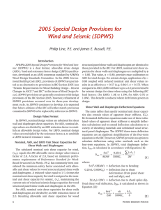 2005 Special Design Provisions for Wind and Seismic (SDPWS)