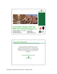 Connection Design with the NDS and Technical Report 12