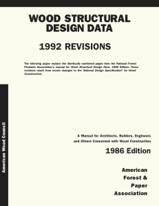 1992 REVISIONS WOOD STRUCTURAL DESIGN DATA