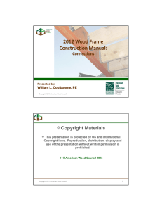 2012 Wood Frame  Construction Manual: Construction Manual: 