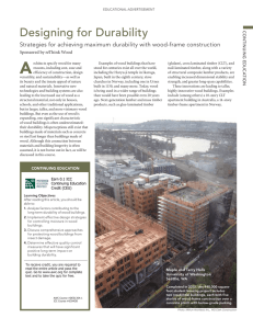 A Designing for Durability Strategies for achieving maximum durability with wood-frame construction