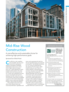 C Mid-Rise Wood Construction A cost-effective and sustainable choice for