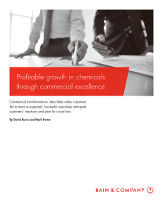 Profi table growth in chemicals through commercial excellence