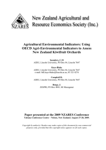 Agricultural Environmental Indicators: Using OECD Agri-Environmental Indicators to Assess