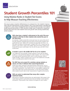 Student Growth Percentiles 101 Using Relative Ranks in Student Test Scores EDUCATION